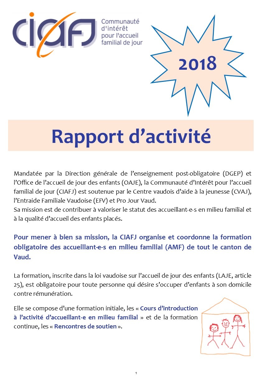 Rapport d’activité 2018
